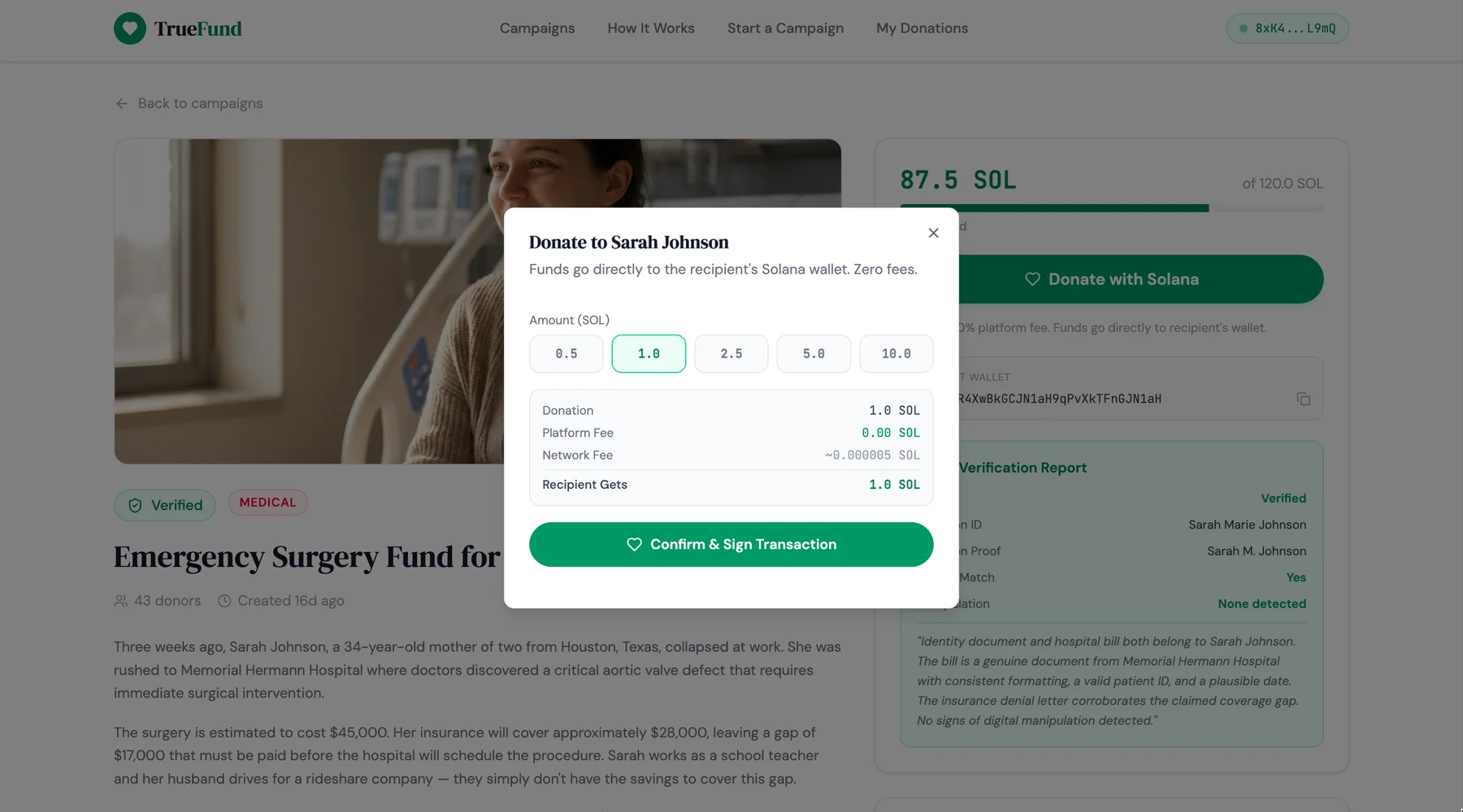 TrueFund — product screen 3.
