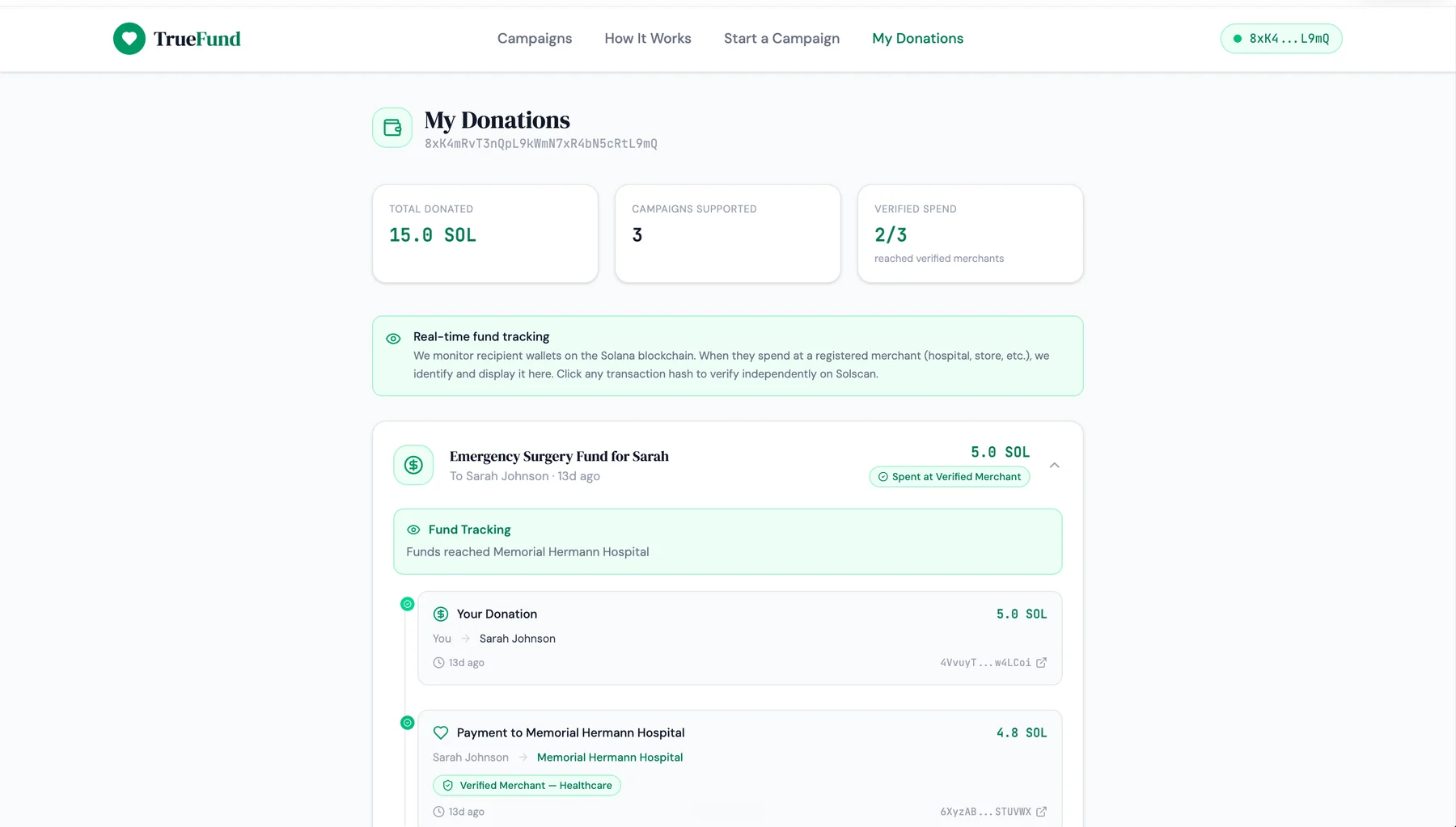 TrueFund — product screen 5.