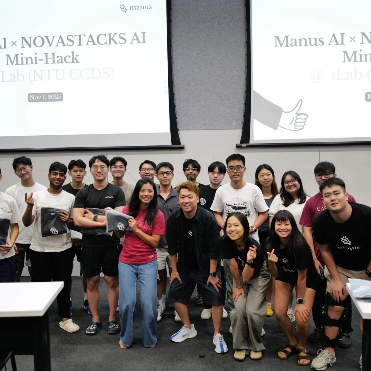 The NOVASTACKS team together after the build.